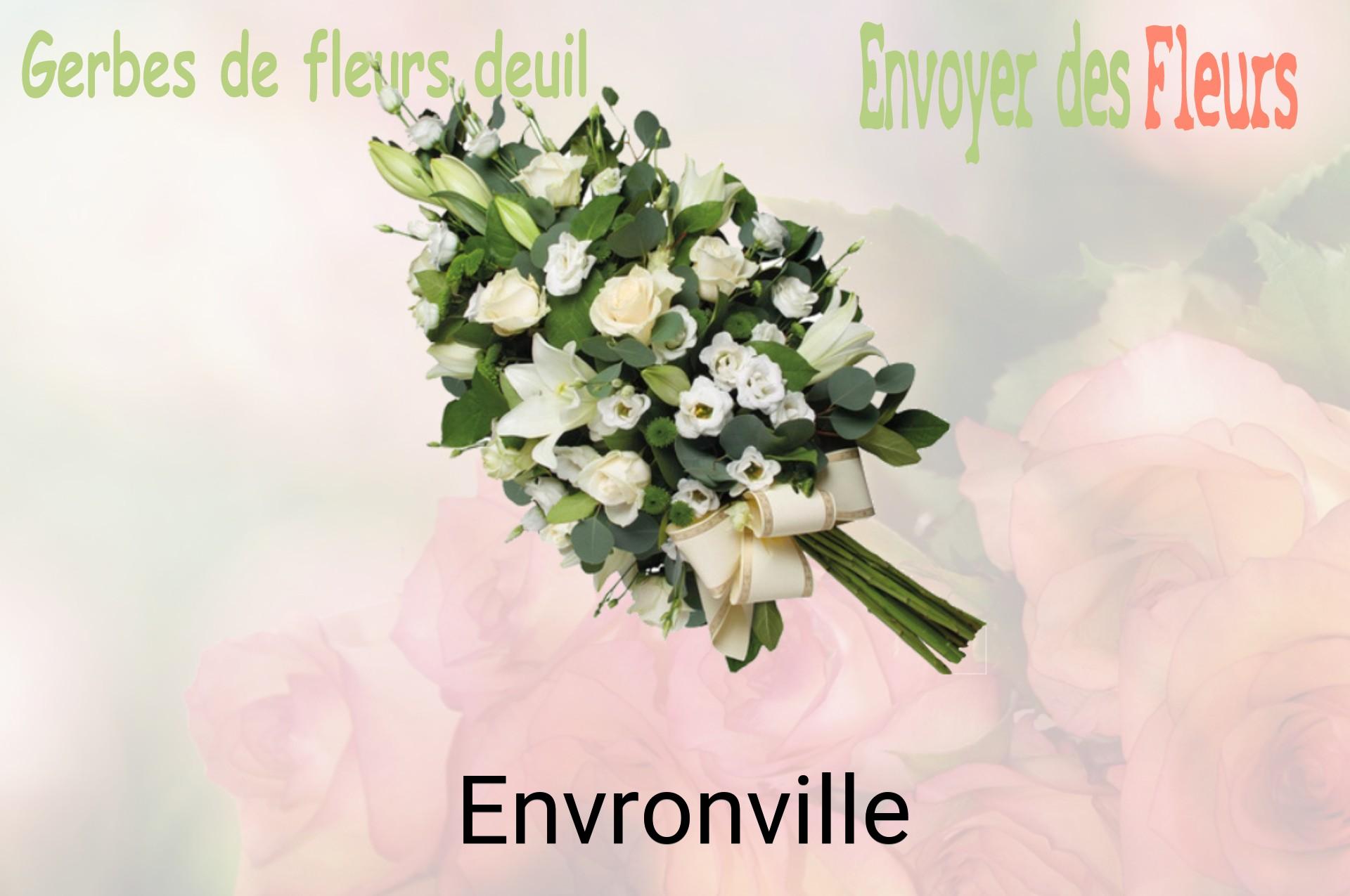 Gerbe de fleurs de deuil livrée à Envronville